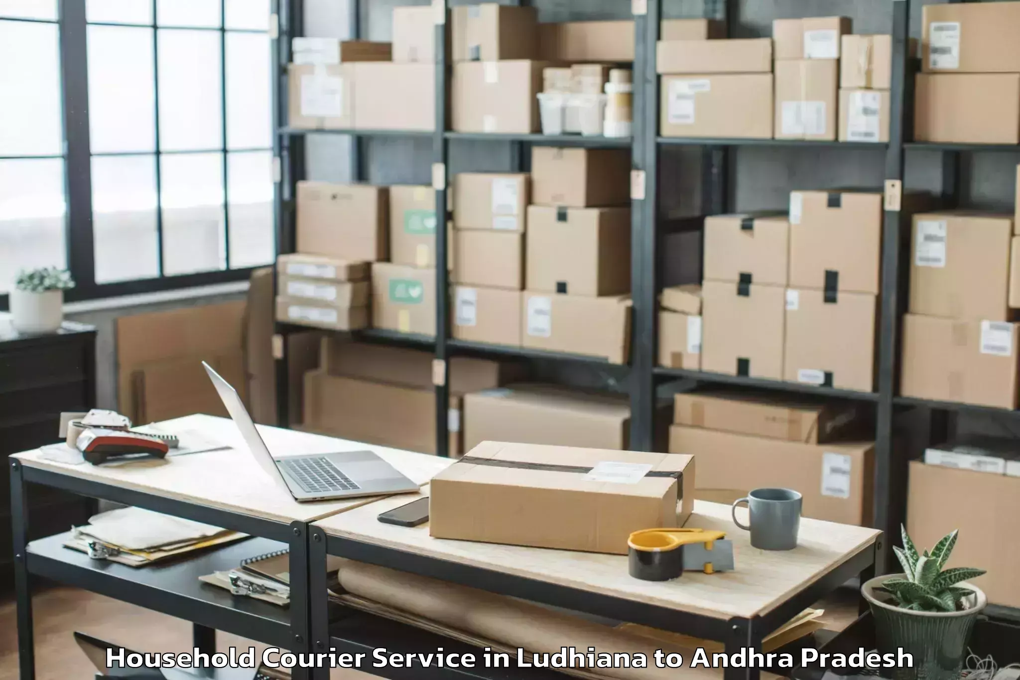 Book Your Ludhiana to Gonegandla Household Courier Today